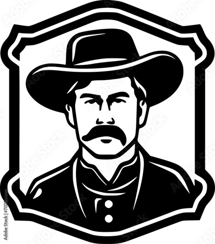 Western | Minimalist and Simple Silhouette - Vector illustration