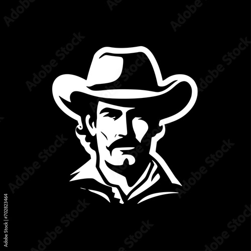 Western - Minimalist and Flat Logo - Vector illustration