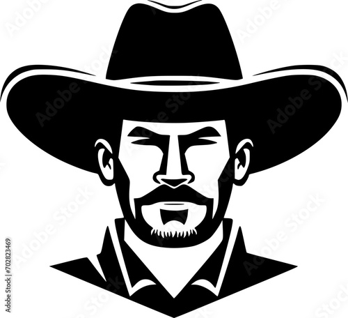 Western | Black and White Vector illustration