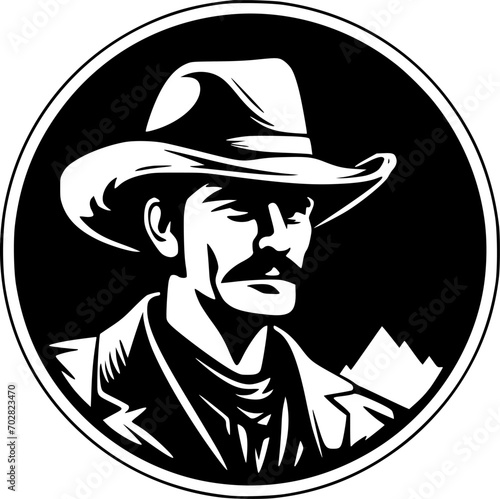 Western | Minimalist and Simple Silhouette - Vector illustration
