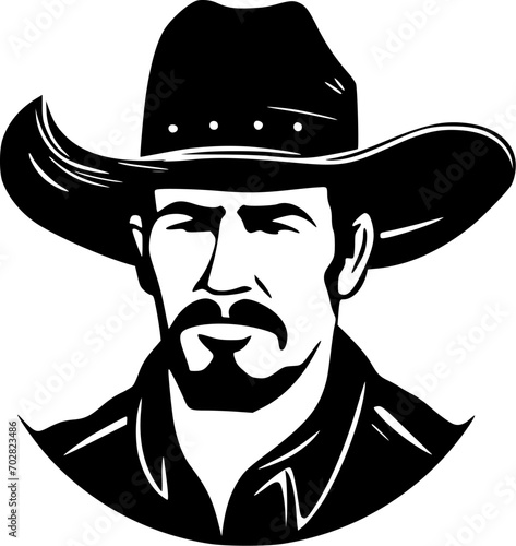 Western | Minimalist and Simple Silhouette - Vector illustration