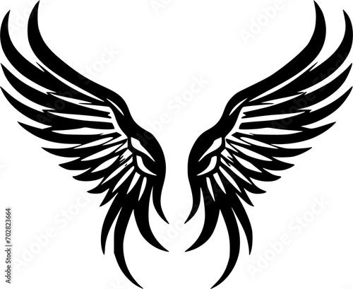 Angel Wings | Minimalist and Simple Silhouette - Vector illustration