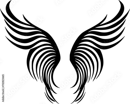 Angel Wings - Minimalist and Flat Logo - Vector illustration