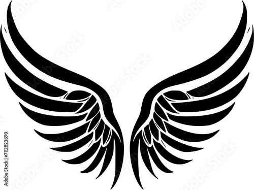 Angel Wings | Minimalist and Simple Silhouette - Vector illustration