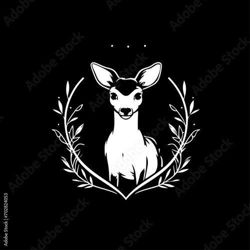 Dear - Black and White Isolated Icon - Vector illustration
