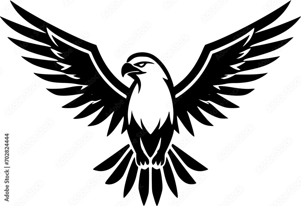 Obraz premium Eagle | Minimalist and Simple Silhouette - Vector illustration