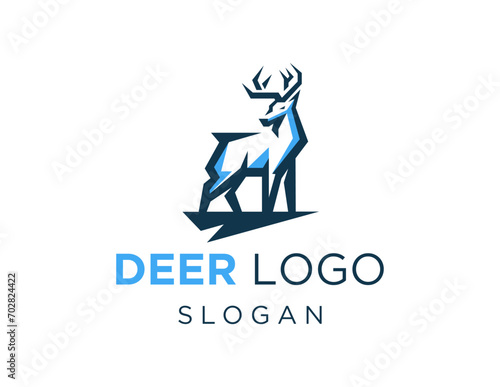 The logo design is about Deer and was created using the Corel Draw 2018 application with a white background.