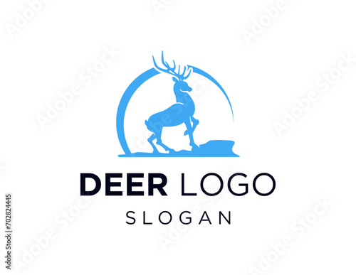 The logo design is about Deer and was created using the Corel Draw 2018 application with a white background.