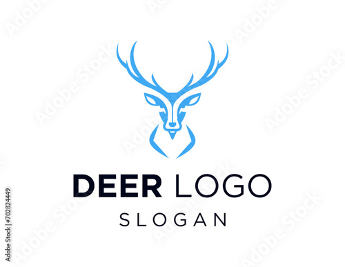 The logo design is about Deer and was created using the Corel Draw 2018 application with a white background.