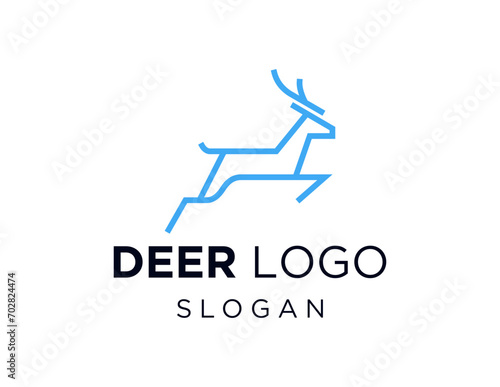 The logo design is about Deer and was created using the Corel Draw 2018 application with a white background.