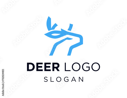 The logo design is about Deer and was created using the Corel Draw 2018 application with a white background.