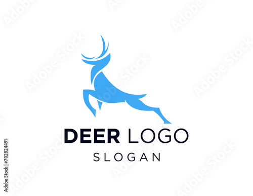 The logo design is about Deer and was created using the Corel Draw 2018 application with a white background.
