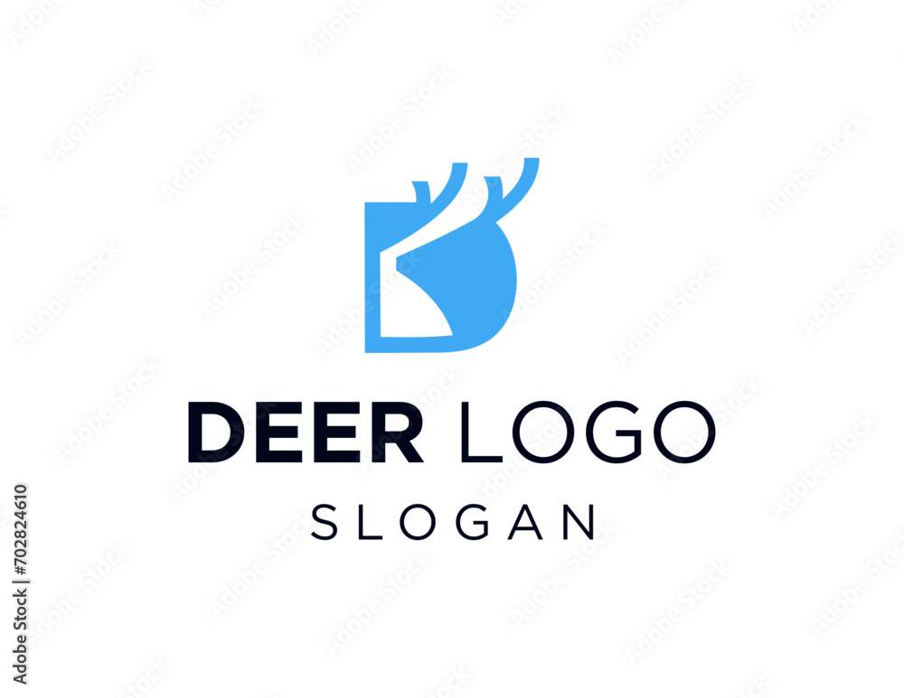 The logo design is about Deer and was created using the Corel Draw 2018 application with a white background.