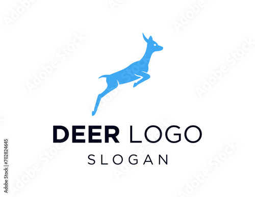 The logo design is about Deer and was created using the Corel Draw 2018 application with a white background.