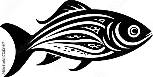 Fish - Minimalist and Flat Logo - Vector illustration