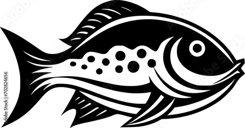 Fish | Black and White Vector illustration