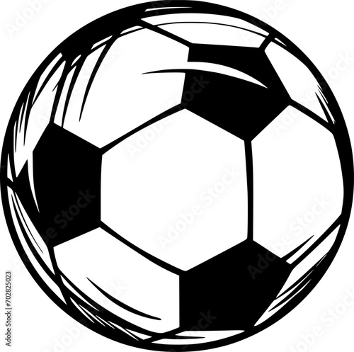 Football | Black and White Vector illustration