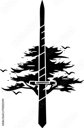 Katana | Minimalist and Simple Silhouette - Vector illustration