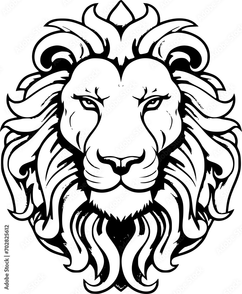 Obraz premium Lion - Minimalist and Flat Logo - Vector illustration