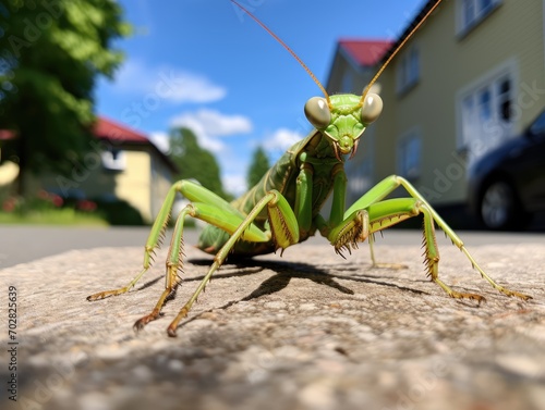 green praying mantis