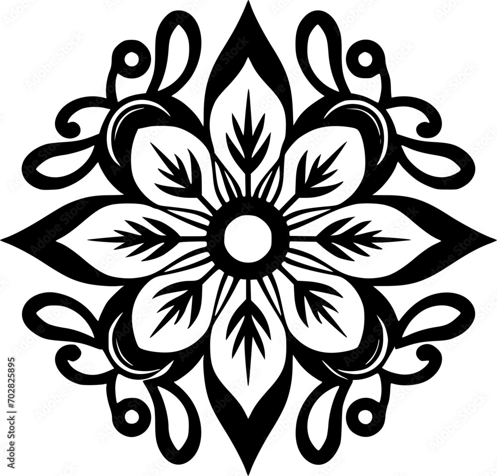 Fototapeta premium Mandala | Minimalist and Simple Silhouette - Vector illustration