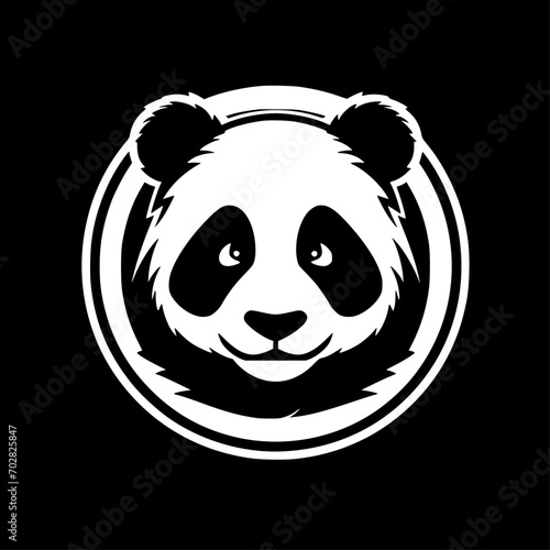 Panda | Black and White Vector illustration