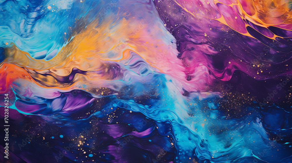 Rainbow Colors Elegantly Manifesting in Oil Spill, A Vibrant Dance of Nature