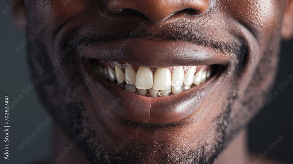 Fototapeta premium close up of a mouth with a smile