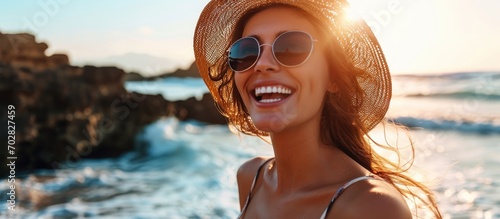 Happy beautiful young woman...