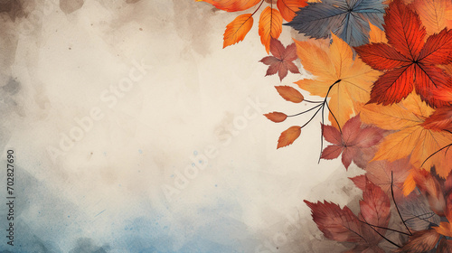 Autumn Foliage Backdrop with a Kaleidoscope of Colorful Leaves