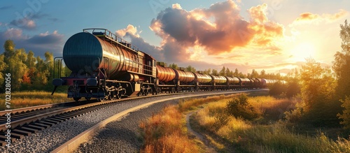 Locomotive with Tanker frei...