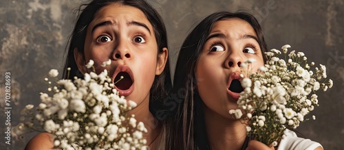 Hispanic mother and daughte...