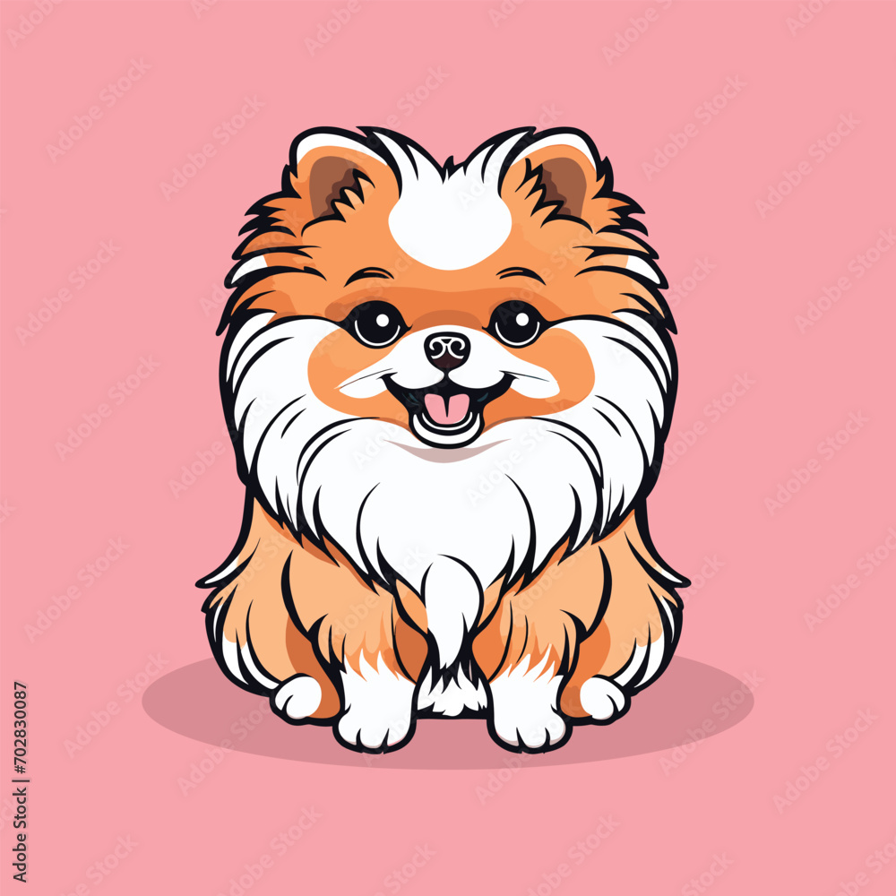 Cute pomarian dog chibi design Cute pomarian dog chibi design