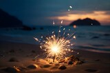 Sparklers at New Year, Christmas, Birthday, Weddings beach party