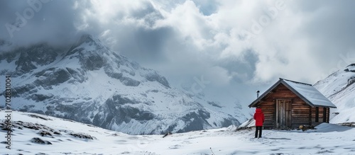 Minimalistic winter landsca...