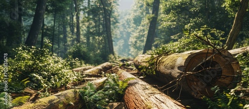 Illegal cutting of forests ...