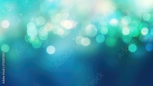 Blue and turquoise abstract bokeh background