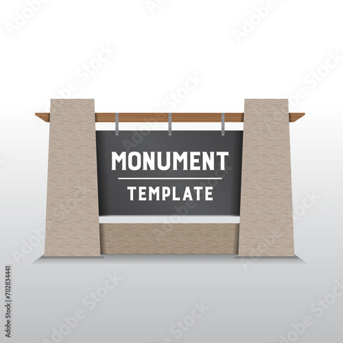 Monument Sign Design Templates Masonry Commercial Property Real Estate Neighborhood Signage Brick Stone Wood