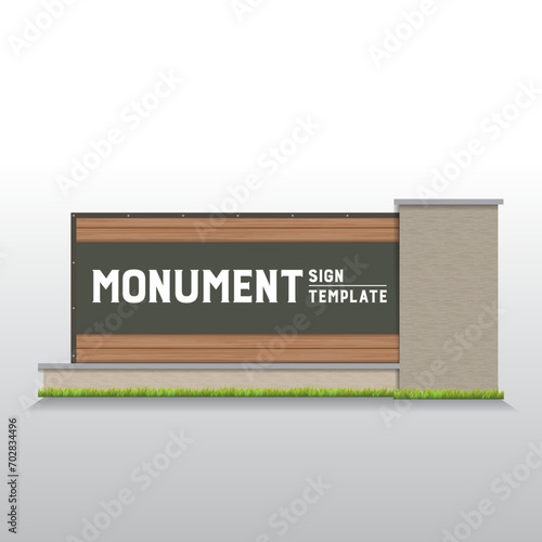 Monument Sign Design Templates Masonry Commercial Property Real Estate Neighborhood Signage Brick Stone Wood