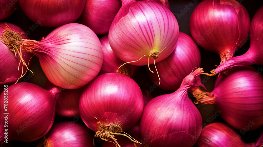 Group of onion vegetable pattern wallpaper - ai generative