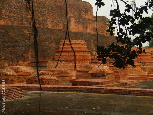 Nalanda Mahavihara Archaeological ruins Bihar Gaya History Ancient India University  photo