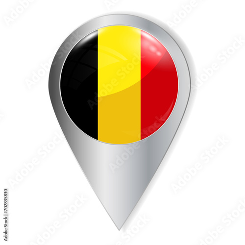 Free Download Vector illustration. Glossy button with highlights and shadows. Geographic location icon. Flag of Belgium. User interface element. Set of souvenir countries. - GFXLoad