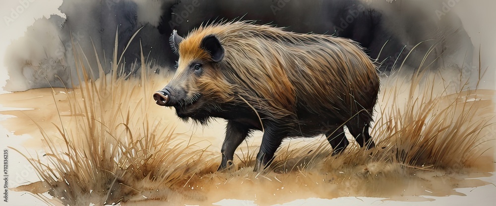 Fototapeta premium warthog in the wild