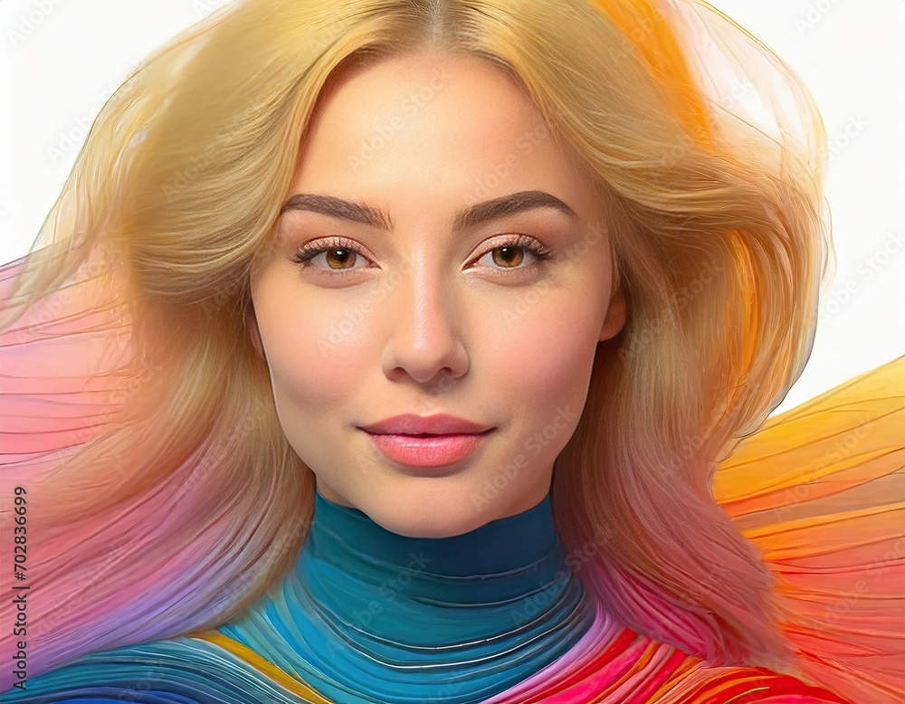 Bold portrait photo of a frontal face Bold portrait photo of a frontal face