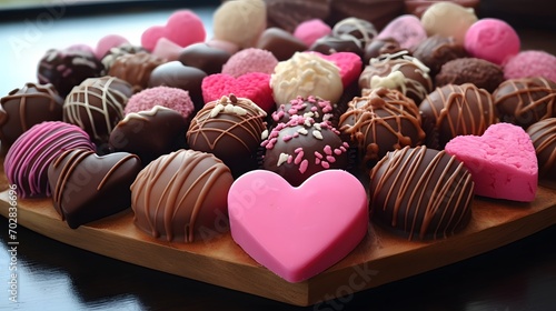 picture of delicious and sweet chocolates perfect for valentines day photo