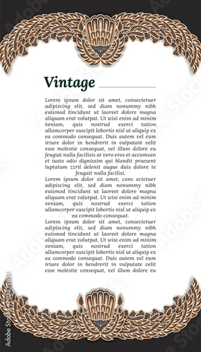 javanese event poster idea with vintage border design idea
