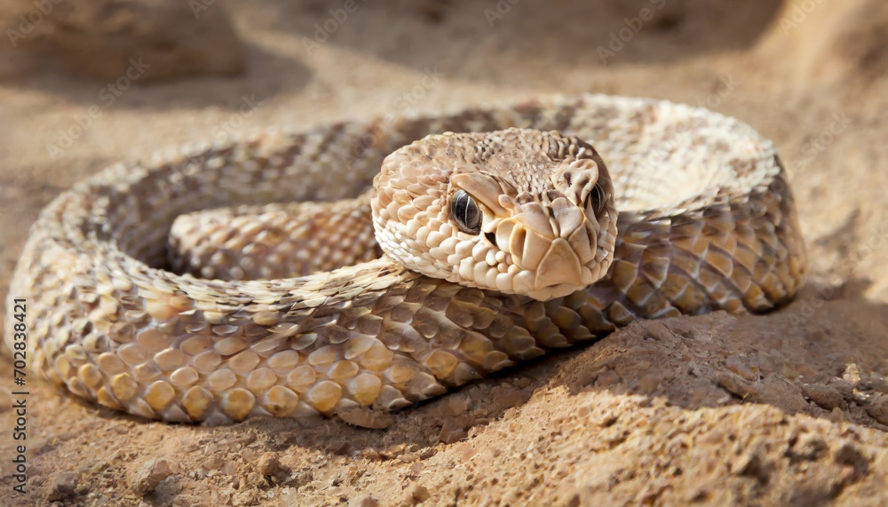 rattlesnake in the desert sand, generative ki rattlesnake in the desert sand, generative ki