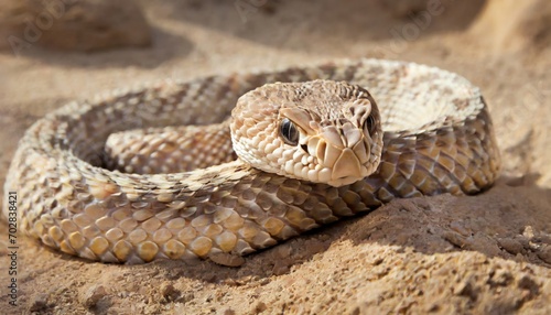 rattlesnake in the desert sand, generative ki