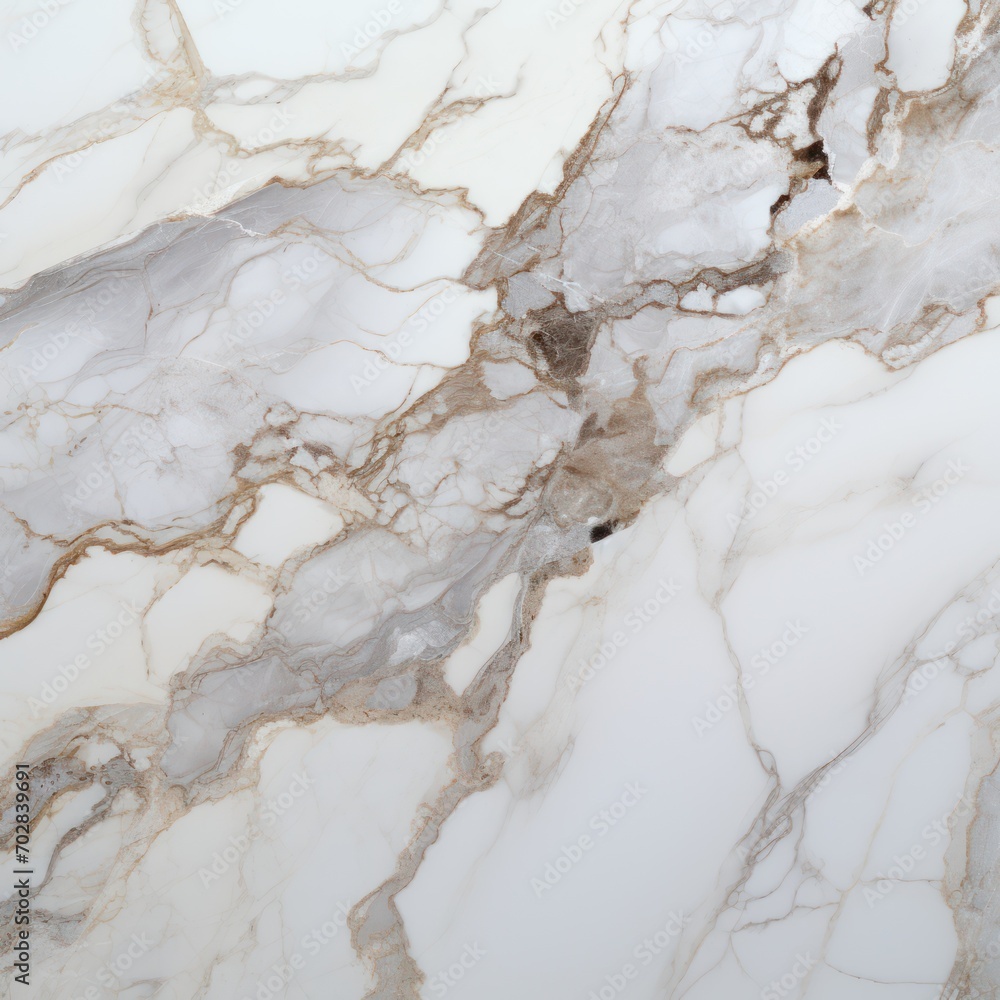 Fototapeta premium White marble background with brown and gray color, Natural patterns for design art work, Stone wall texture background
