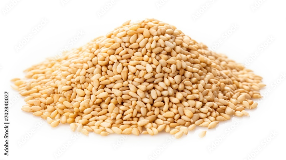 Pile of sesame seeds isolated in white background Pile of sesame seeds isolated in white background